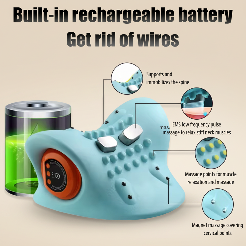 Portable Cervical Massage & Traction Pillow